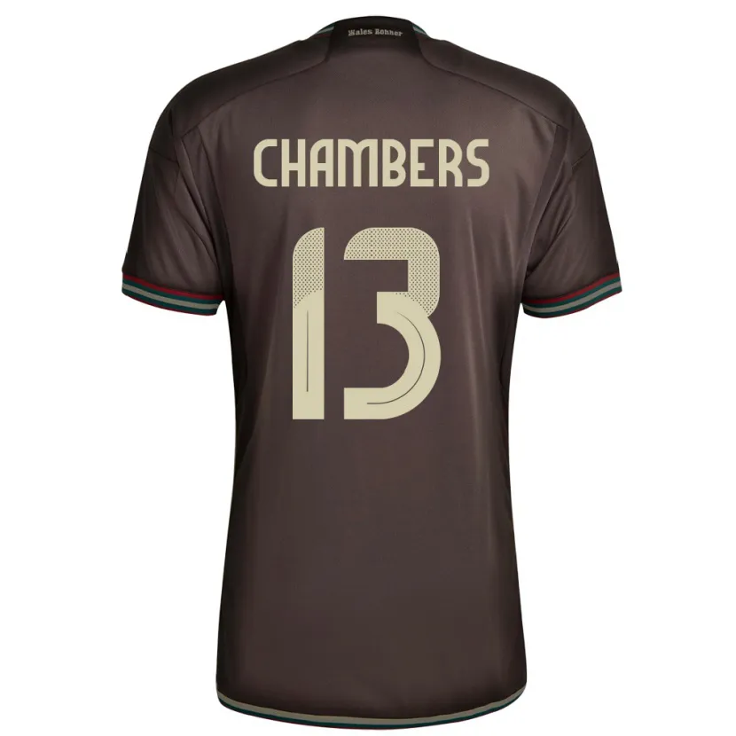 Danxen Heren Jamaica Chris-Ann Chambers #13 Nachtbruin Uitshirt Uittenue 24-26 T-Shirt