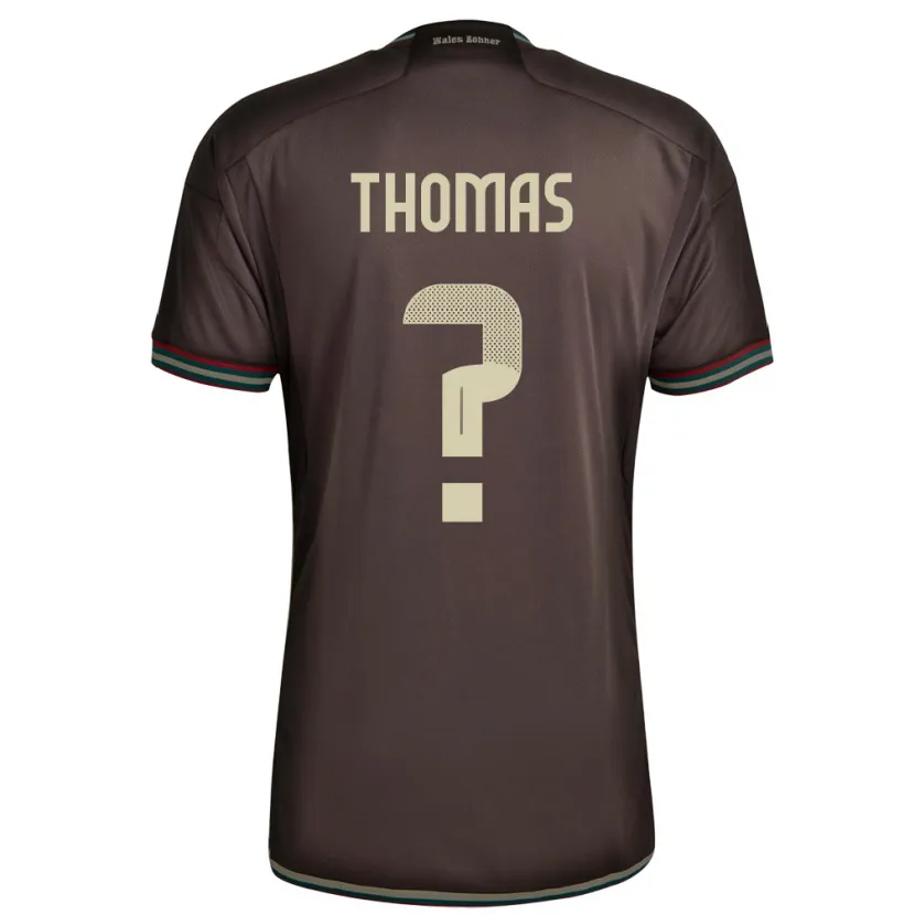 Danxen Heren Jamaica Kersha Thomas #0 Nachtbruin Uitshirt Uittenue 24-26 T-Shirt