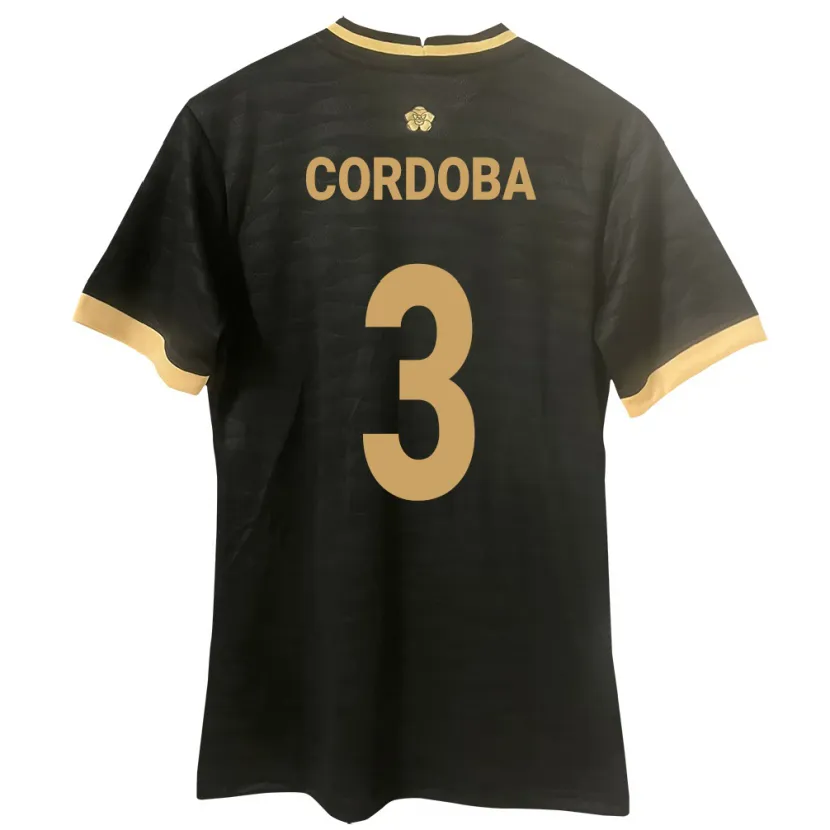 Danxen Heren Panama José Córdoba #3 Zwart Uitshirt Uittenue 24-26 T-Shirt