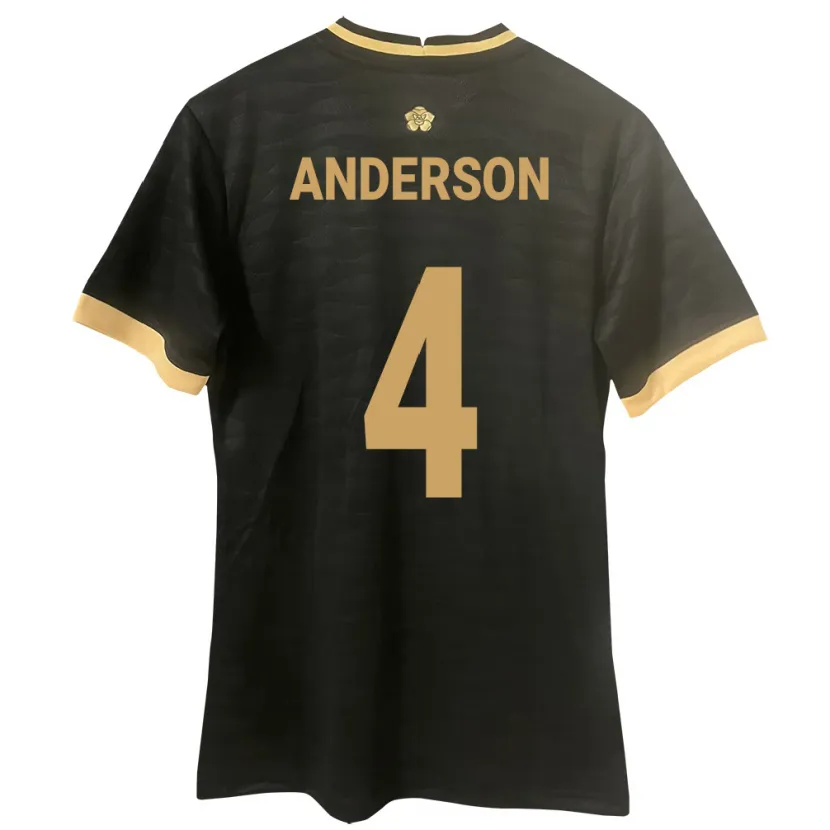 Danxen Heren Panama Eduardo Anderson #4 Zwart Uitshirt Uittenue 24-26 T-Shirt