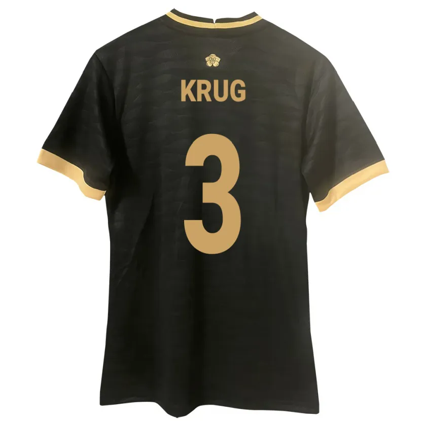 Danxen Heren Panama Martín Krug #3 Zwart Uitshirt Uittenue 24-26 T-Shirt