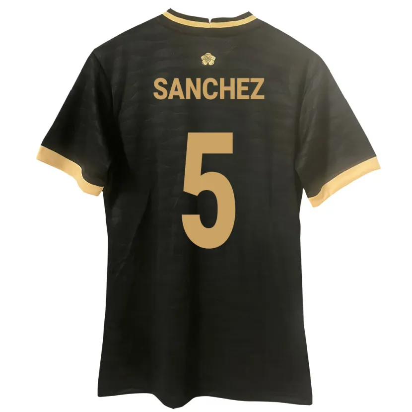 Danxen Heren Panama Leydis Sánchez #5 Zwart Uitshirt Uittenue 24-26 T-Shirt
