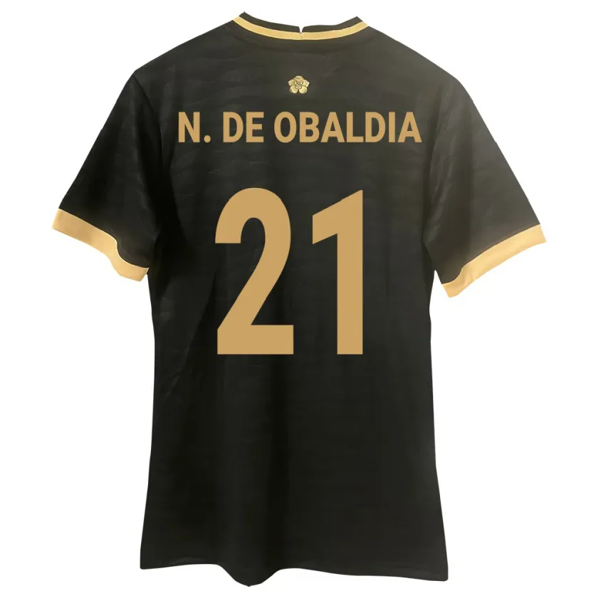 Danxen Heren Panama Nicole De Obaldía #21 Zwart Uitshirt Uittenue 24-26 T-Shirt