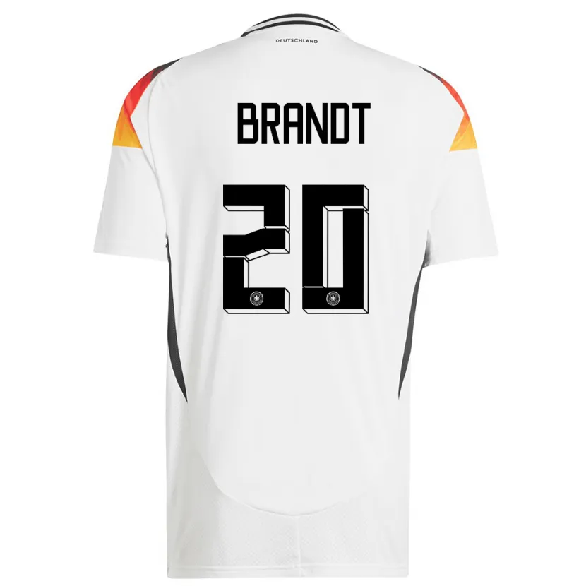 Danxen Dames Duitsland Julian Brandt #20 Wit Thuisshirt Thuistenue 24-26 T-Shirt