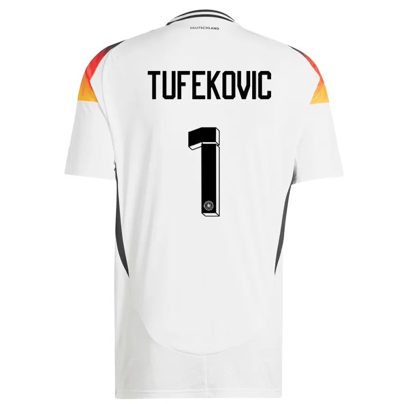 Danxen Dames Duitsland Martina Tufekovic #1 Wit Thuisshirt Thuistenue 24-26 T-Shirt