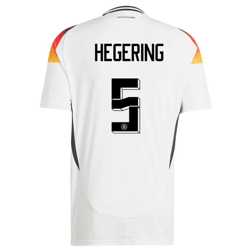 Danxen Dames Duitsland Marina Hegering #5 Wit Thuisshirt Thuistenue 24-26 T-Shirt