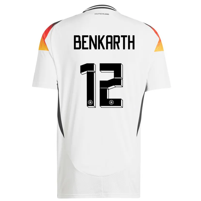 Danxen Dames Duitsland Laura Benkarth #12 Wit Thuisshirt Thuistenue 24-26 T-Shirt