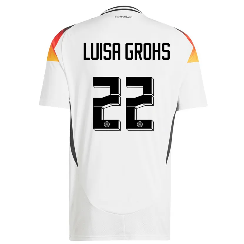 Danxen Dames Duitsland Maria Luisa Grohs #22 Wit Thuisshirt Thuistenue 24-26 T-Shirt