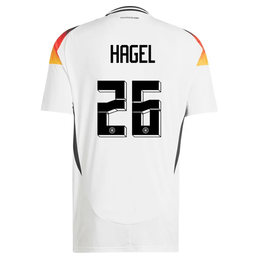 Danxen Dames Duitsland Chantal Hagel #26 Wit Thuisshirt Thuistenue 24-26 T-Shirt