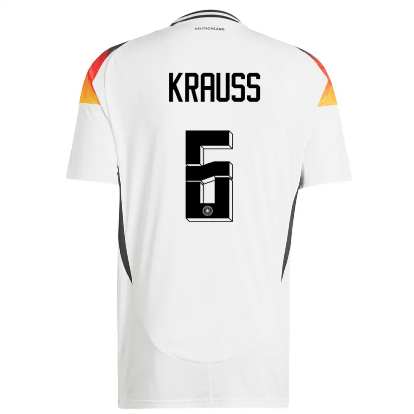 Danxen Dames Duitsland Tom Kraub #6 Wit Thuisshirt Thuistenue 24-26 T-Shirt