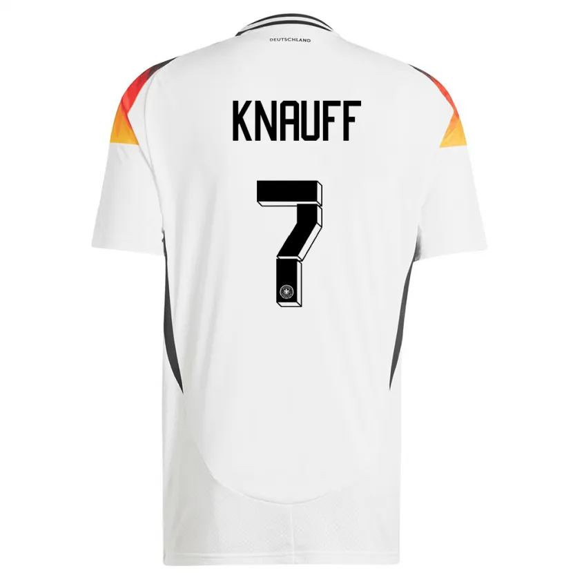 Danxen Dames Duitsland Ansgar Knauff #7 Wit Thuisshirt Thuistenue 24-26 T-Shirt