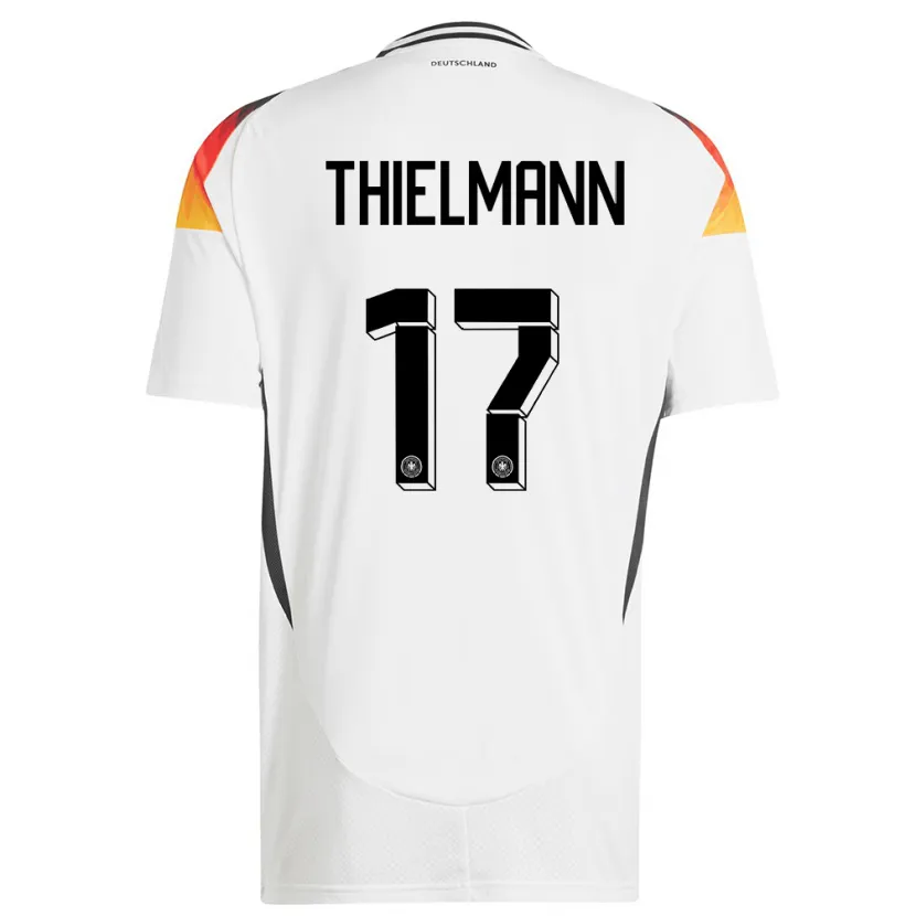 Danxen Dames Duitsland Jan Thielmann #17 Wit Thuisshirt Thuistenue 24-26 T-Shirt