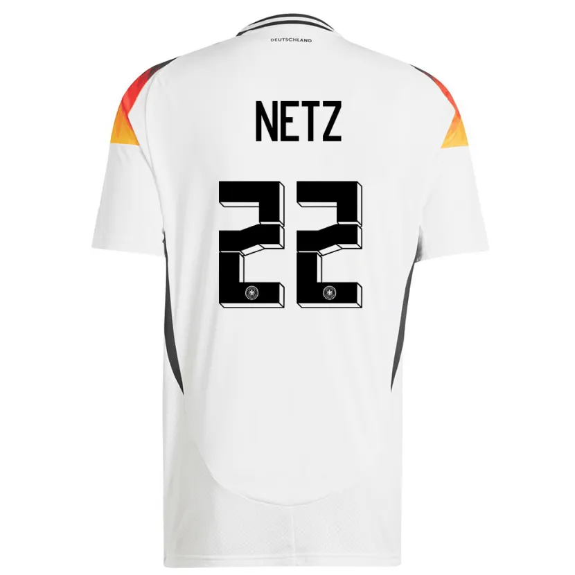 Danxen Dames Duitsland Luca Netz #22 Wit Thuisshirt Thuistenue 24-26 T-Shirt