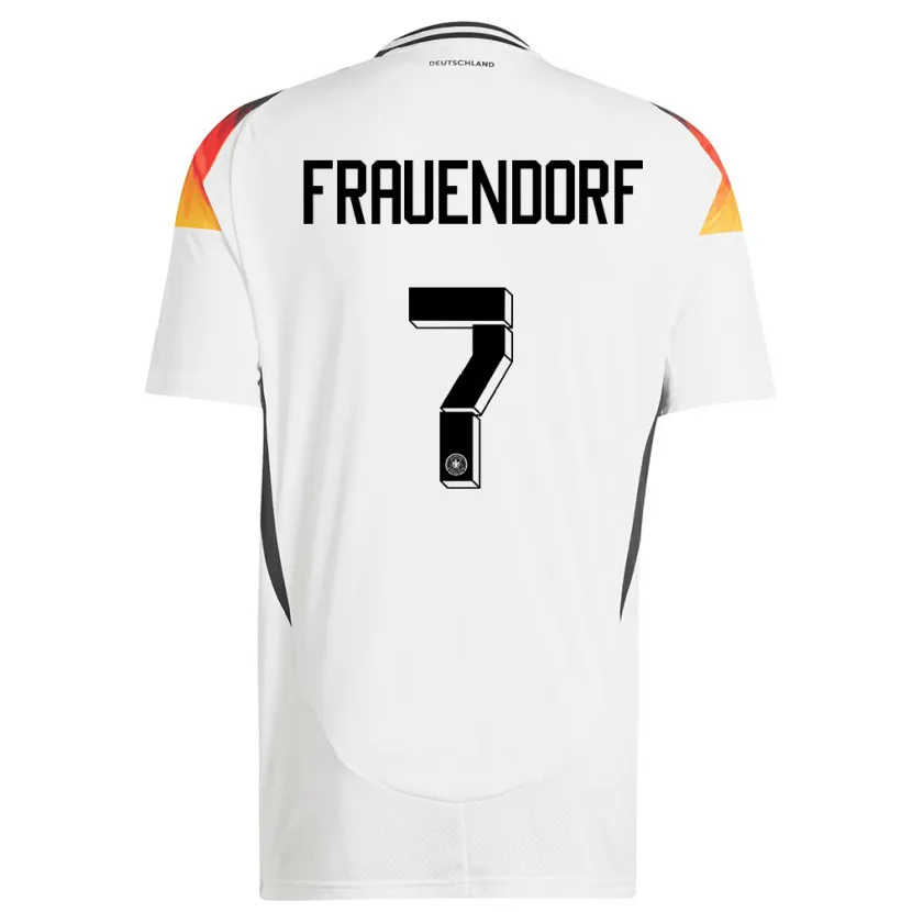 Danxen Dames Duitsland Melkamu Frauendorf #7 Wit Thuisshirt Thuistenue 24-26 T-Shirt