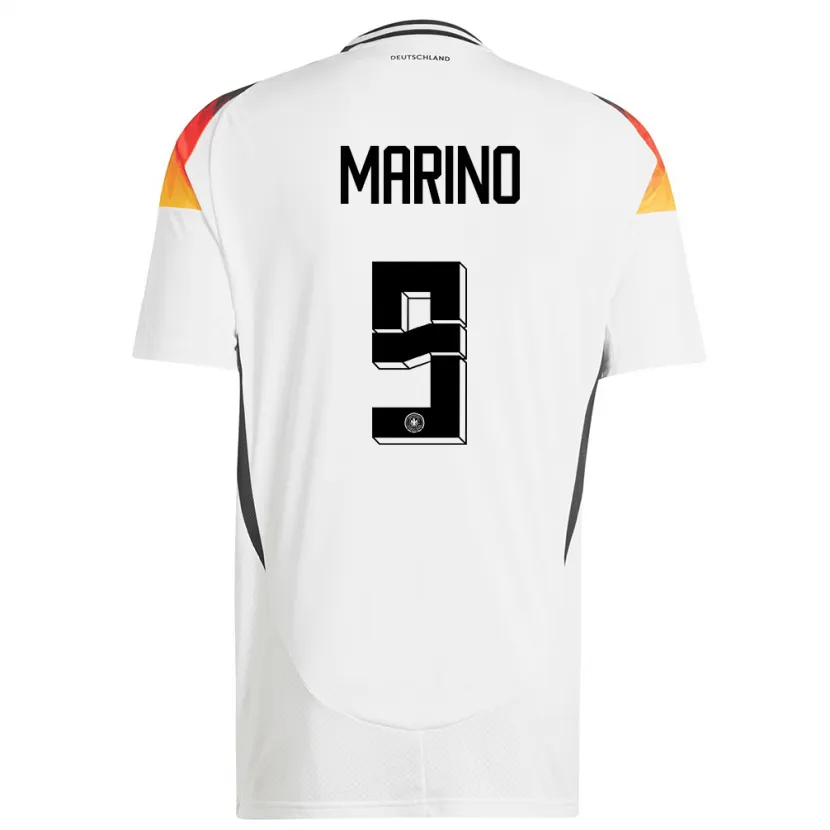 Danxen Dames Duitsland Stefano Marino #9 Wit Thuisshirt Thuistenue 24-26 T-Shirt