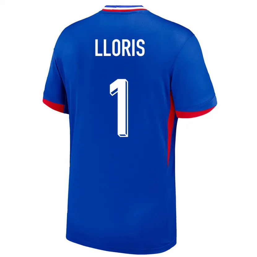 Danxen Dames Frankrijk Hugo Lloris #1 Blauw Thuisshirt Thuistenue 24-26 T-Shirt