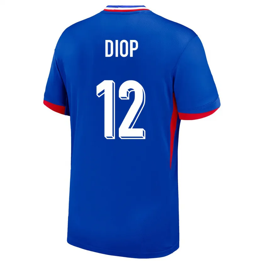 Danxen Dames Frankrijk Sofiane Diop #12 Blauw Thuisshirt Thuistenue 24-26 T-Shirt