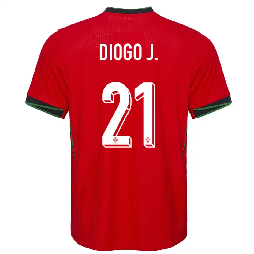 Danxen Dames Portugal Diogo Jota #21 Rood Thuisshirt Thuistenue 24-26 T-Shirt