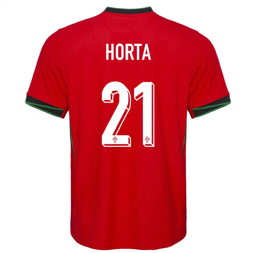 Danxen Dames Portugal Ricardo Horta #21 Rood Thuisshirt Thuistenue 24-26 T-Shirt