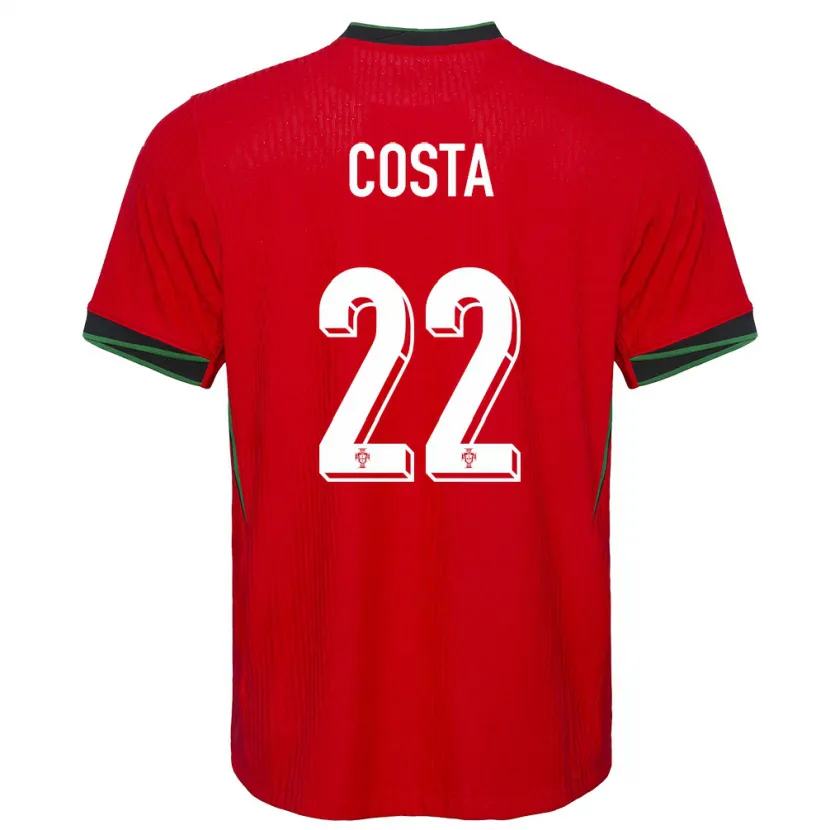 Danxen Dames Portugal Diogo Costa #22 Rood Thuisshirt Thuistenue 24-26 T-Shirt