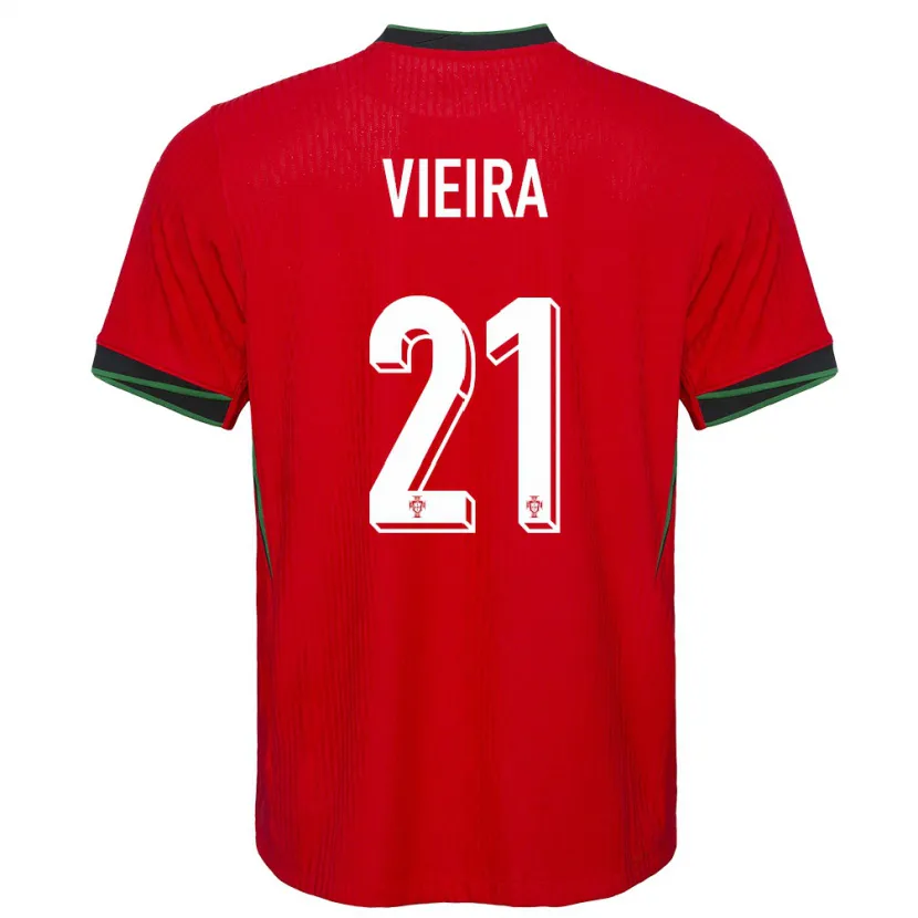 Danxen Dames Portugal Fabio Vieira #21 Rood Thuisshirt Thuistenue 24-26 T-Shirt