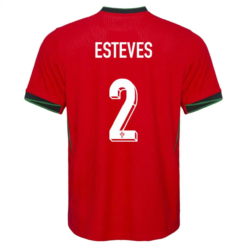 Danxen Dames Portugal Goncalo Esteves #2 Rood Thuisshirt Thuistenue 24-26 T-Shirt