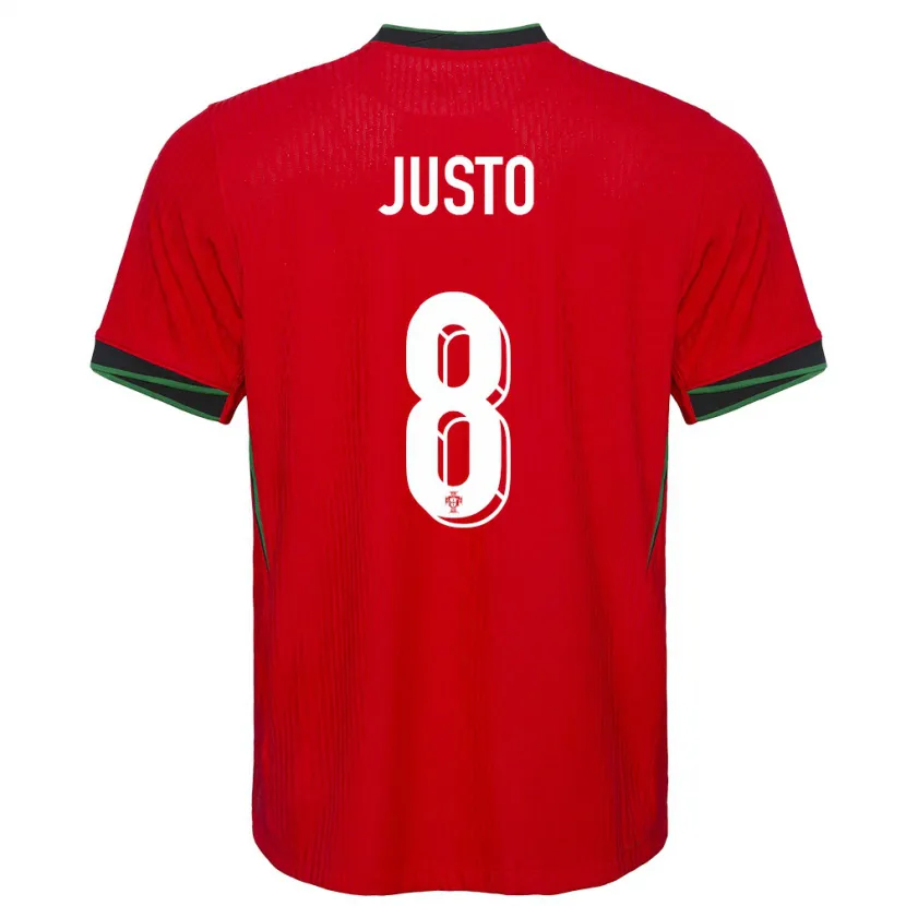 Danxen Dames Portugal Samuel Justo #8 Rood Thuisshirt Thuistenue 24-26 T-Shirt
