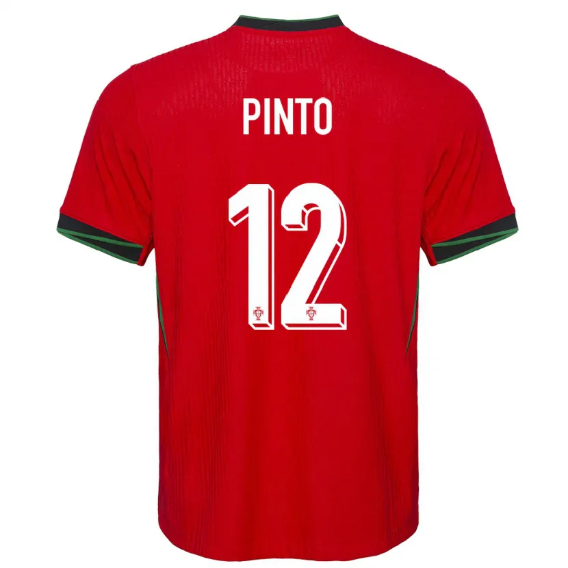 Danxen Dames Portugal Diogo Pinto #12 Rood Thuisshirt Thuistenue 24-26 T-Shirt