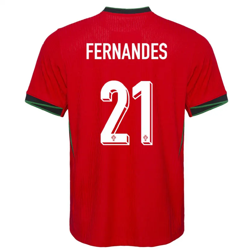 Danxen Dames Portugal Mateus Fernandes #21 Rood Thuisshirt Thuistenue 24-26 T-Shirt