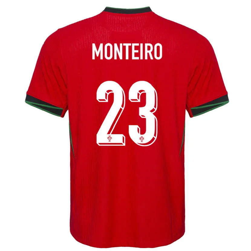 Danxen Dames Portugal David Monteiro #23 Rood Thuisshirt Thuistenue 24-26 T-Shirt