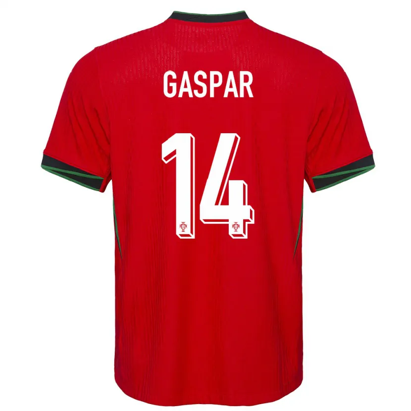 Danxen Dames Portugal Guilherme Gaspar #14 Rood Thuisshirt Thuistenue 24-26 T-Shirt
