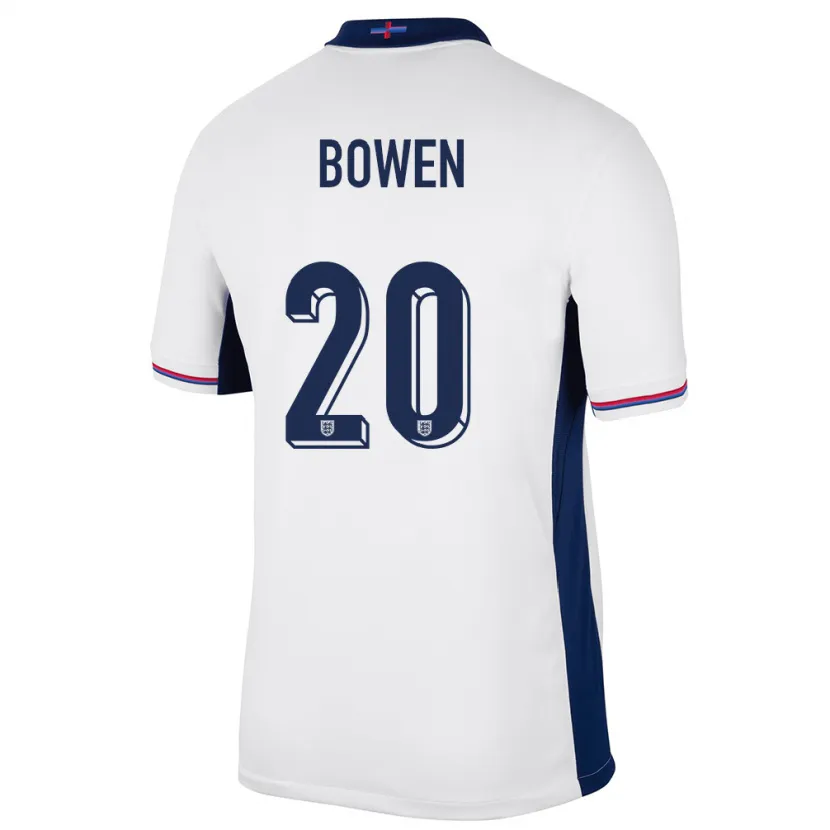 Danxen Dames Engeland Jarrod Bowen #20 Wit Thuisshirt Thuistenue 24-26 T-Shirt