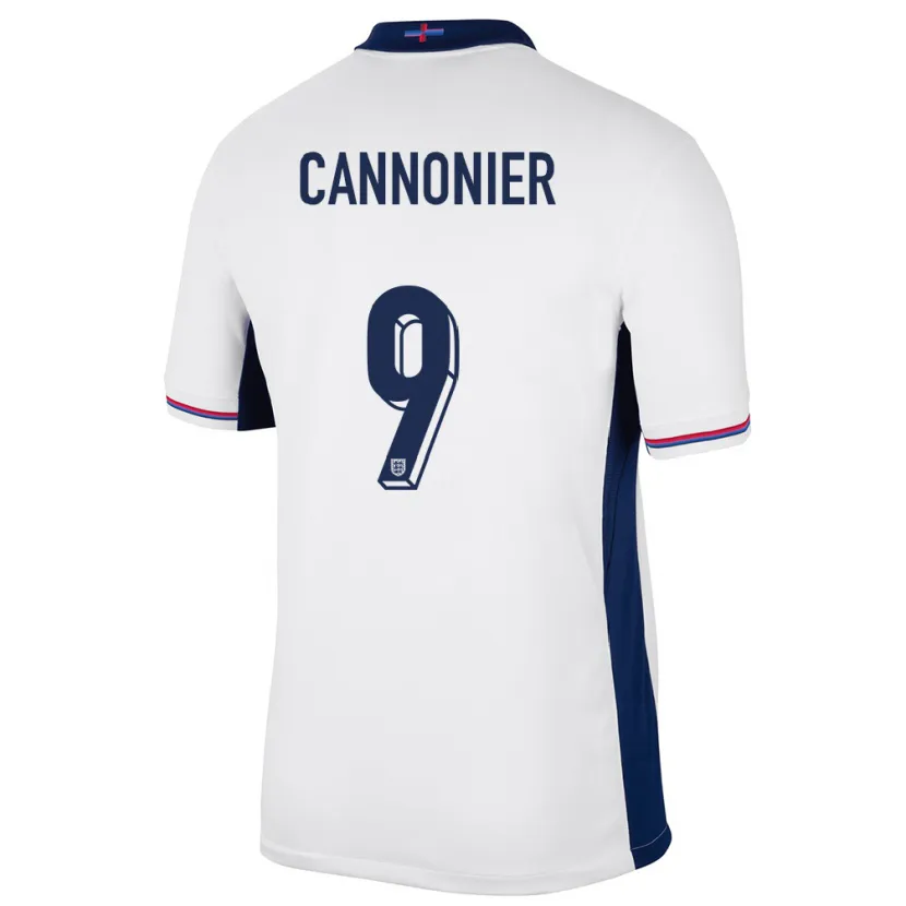 Danxen Dames Engeland Oakley Cannonier #9 Wit Thuisshirt Thuistenue 24-26 T-Shirt