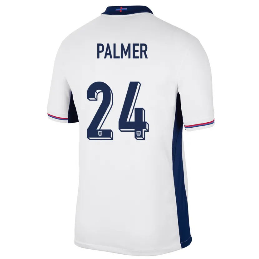 Danxen Dames Engeland Cole Palmer #24 Wit Thuisshirt Thuistenue 24-26 T-Shirt