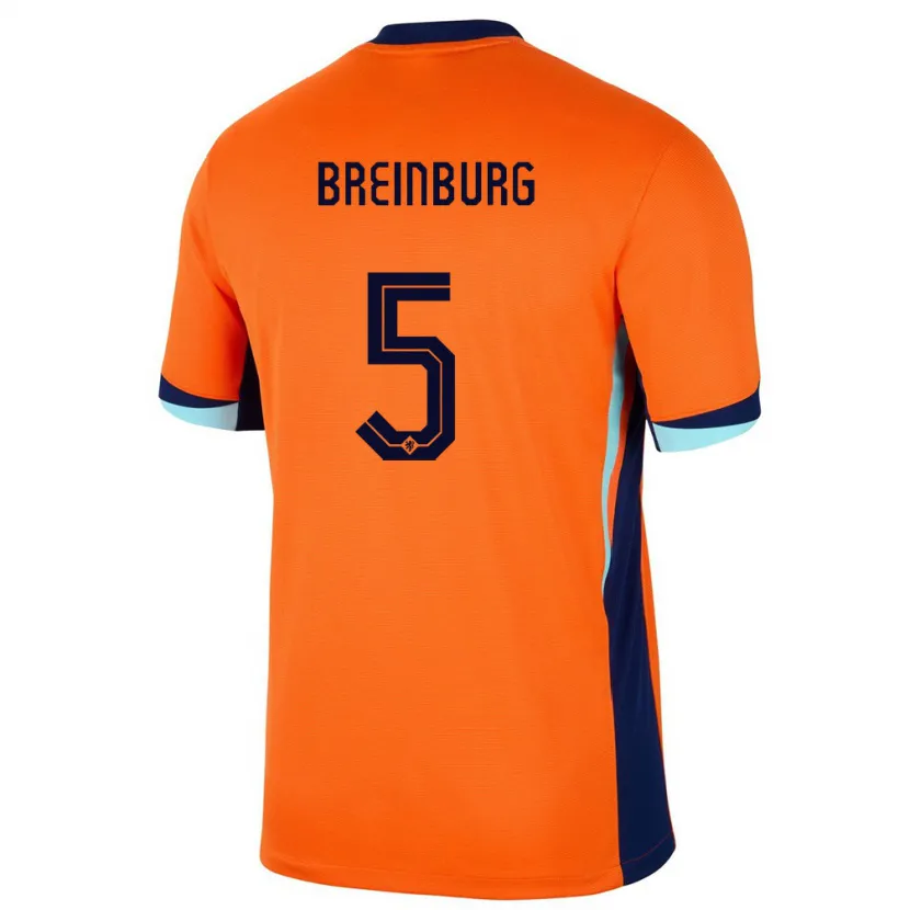 Danxen Dames Nederland Rainey Breinburg #5 Oranje Thuisshirt Thuistenue 24-26 T-Shirt