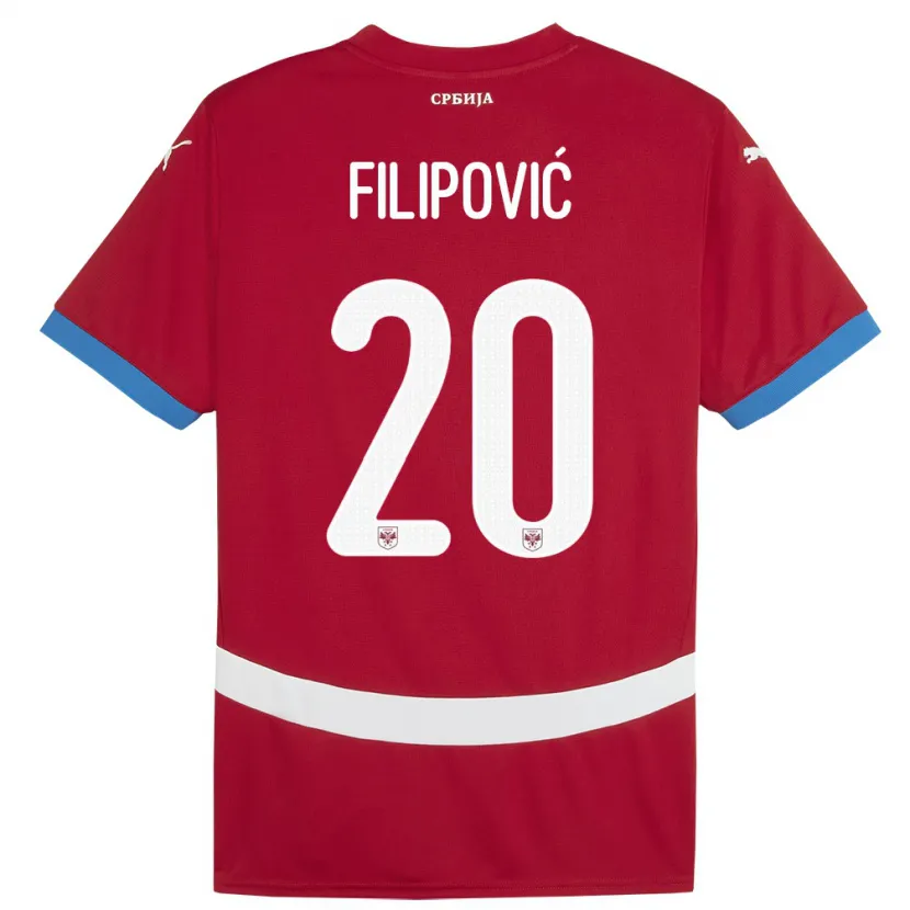 Danxen Dames Servië Tijana Filipovic #20 Rood Thuisshirt Thuistenue 24-26 T-Shirt