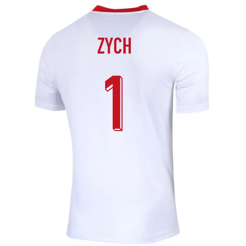 Danxen Dames Polen Oliwier Zych #1 Wit Thuisshirt Thuistenue 24-26 T-Shirt
