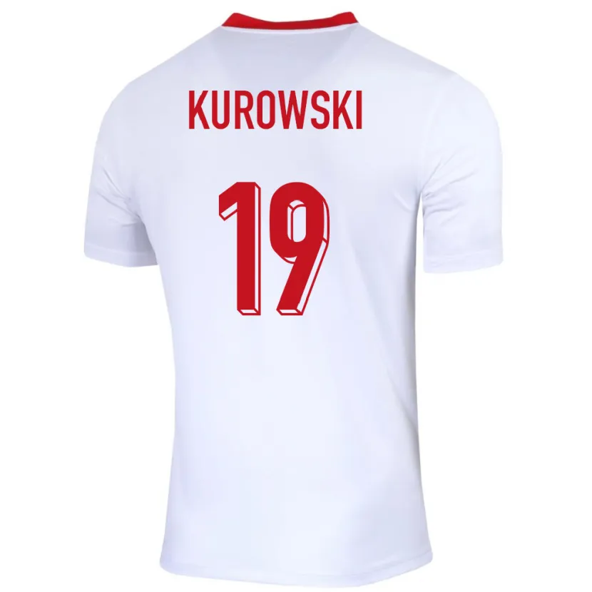 Danxen Dames Polen Milosz Kurowski #19 Wit Thuisshirt Thuistenue 24-26 T-Shirt