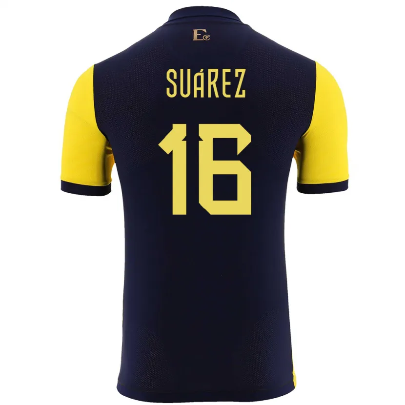 Danxen Dames Ecuador Ariel Suarez #16 Geel Thuisshirt Thuistenue 24-26 T-Shirt