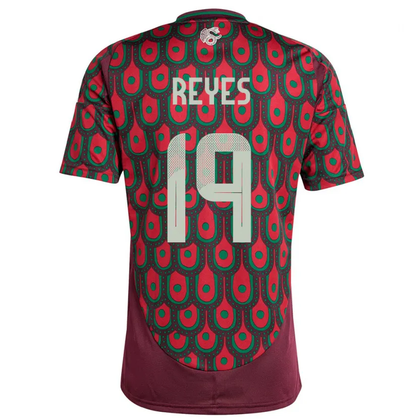 Danxen Dames Mexico Israel Reyes #19 Kastanjebruin Thuisshirt Thuistenue 24-26 T-Shirt