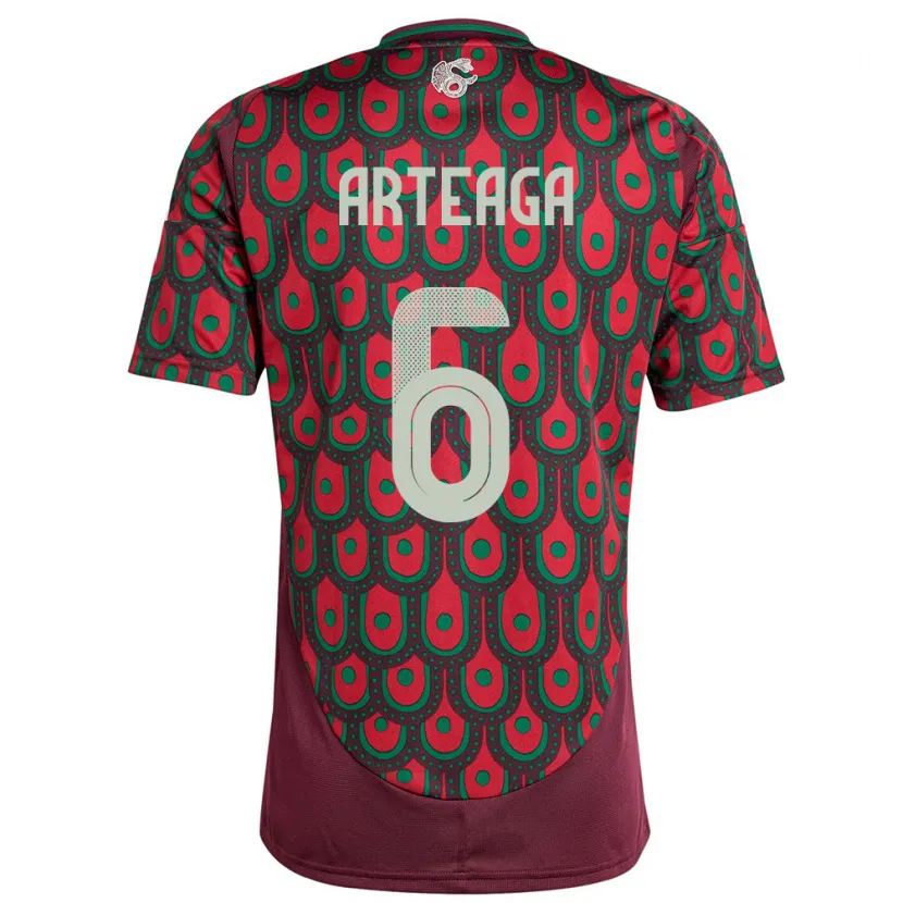 Danxen Dames Mexico Gerardo Arteaga #6 Kastanjebruin Thuisshirt Thuistenue 24-26 T-Shirt