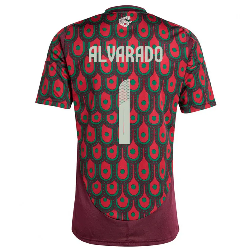 Danxen Dames Mexico Emily Alvarado #1 Kastanjebruin Thuisshirt Thuistenue 24-26 T-Shirt