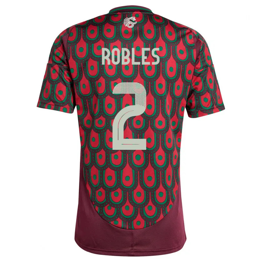 Danxen Dames Mexico Kenti Robles #2 Kastanjebruin Thuisshirt Thuistenue 24-26 T-Shirt