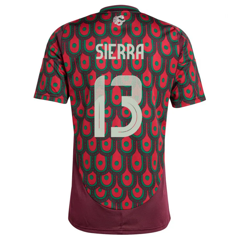 Danxen Dames Mexico Bianca Sierra #13 Kastanjebruin Thuisshirt Thuistenue 24-26 T-Shirt
