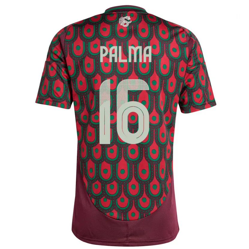 Danxen Dames Mexico Rafael Palma #16 Kastanjebruin Thuisshirt Thuistenue 24-26 T-Shirt
