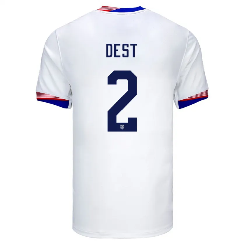 Danxen Dames Verenigde Staten Sergino Dest #2 Wit Thuisshirt Thuistenue 24-26 T-Shirt