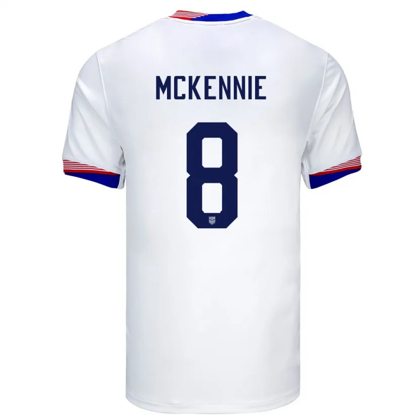 Danxen Dames Verenigde Staten Weston Mckennie #8 Wit Thuisshirt Thuistenue 24-26 T-Shirt