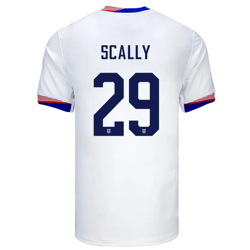 Danxen Dames Verenigde Staten Joseph Scally #29 Wit Thuisshirt Thuistenue 24-26 T-Shirt