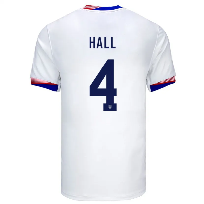 Danxen Dames Verenigde Staten Tyler Hall #4 Wit Thuisshirt Thuistenue 24-26 T-Shirt