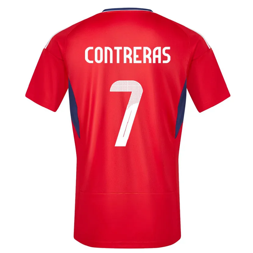 Danxen Dames Costa Rica Anthony Contreras #7 Rood Thuisshirt Thuistenue 24-26 T-Shirt